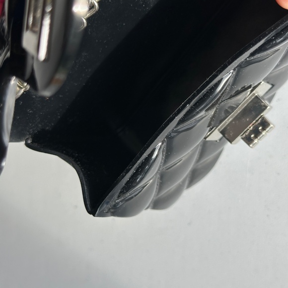 Barbie Glossy Black Mini JELLY Chain Crossbody Bag Purse - Picture 6 of 9